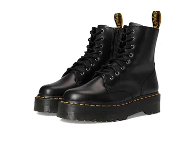 Dr. Martens Jadon Smooth Leather Platform Boots Lace-up Boots Black Polished Smooth : Uk 5 (us