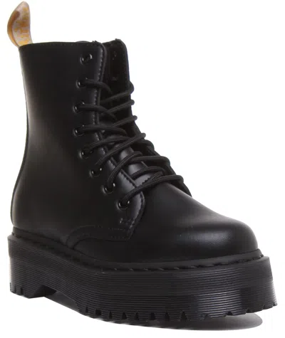 Pre-owned Dr. Martens' Dr Martens Jadon Unisex 8 Eye Vegan Ankle Boots In Black Size Us 4 - 13