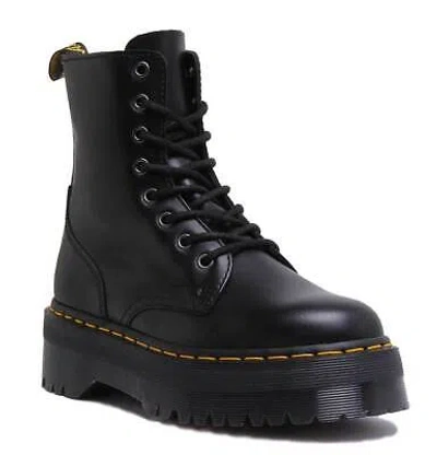 Pre-owned Dr. Martens' Dr Martens Jadon Womens Lace Up Leather Ankle Boots In Black Us Size 5 - 10