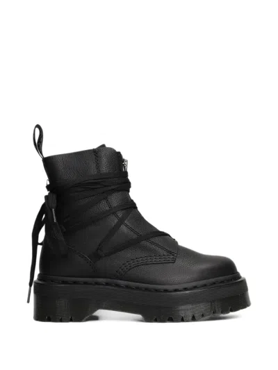 Dr. Martens Jarrick Combat Lace-up Zip-fastening Ankle Boots In Black