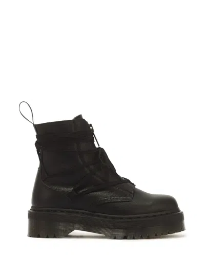 Dr. Martens Jarrick Ii Lace-up Zipped Calf Leather Boots In Black