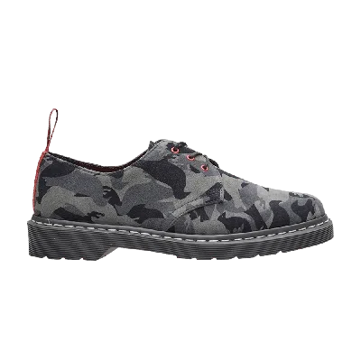 Pre-owned Dr. Martens Jeff Staple X 1461 'pigeon Camo' In Grey