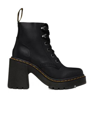 DR. MARTENS' JESY 86MM LACE-UP LEATHER BOOTS