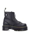 Dr. Martens Nappa Leder Jetta Plateau Stiefel Schuhe In Black