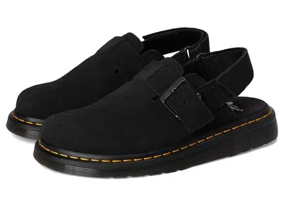 Dr. Martens Jorge Ii Suede Slingback Mules In Black