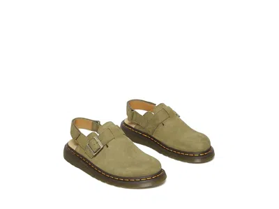 Dr. Martens Jorge Ii Leather Slingback Mules Shoes Muted Olive : Uk 13 (us In Green