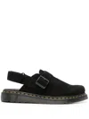 Dr. Martens' Black Isham Desert Oasis Suede Mules In Black