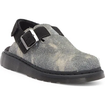 Dr. Martens' Dr. Martens Jorge Ii Hairy Suede Slingback Mules In Grey
