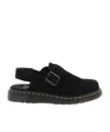 Dr. Martens' Black Isham Desert Oasis Suede Mules In Black