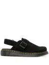 Dr. Martens' Black Isham Desert Oasis Suede Mules In Black