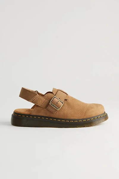 DR. MARTENS' JORGE II TUMBLED LEATHER SLINGBACK MULE IN SAVANNAH TAN, MEN'S AT URBAN OUTFITTERS
