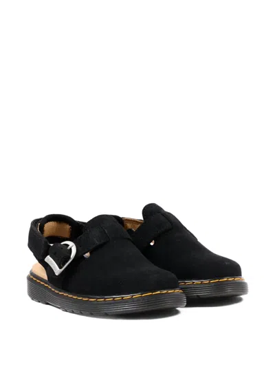 Dr. Martens Jorgie Buckle Leather Mules In Black