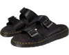 Dr. Martens Josef 31570001 Sandal Women's Black Leather Open Toe Slide Gal1278 In Black