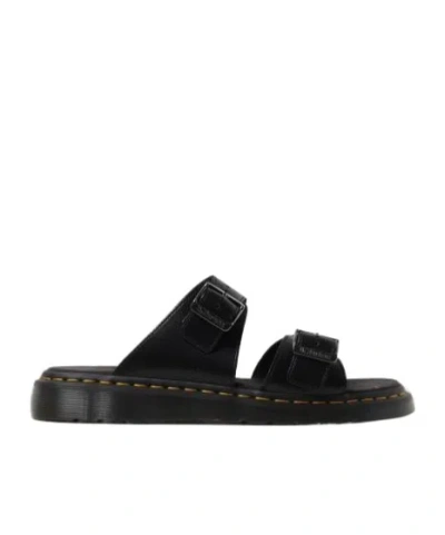 Dr. Martens Zebrillus Myles Leather Sandals In Black Brando