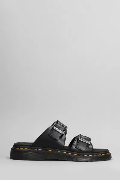 Dr. Martens' Josef Sandals In Black Analine