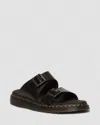 Dr. Martens' Zebrillus Myles Leather Sandals In Schwarz
