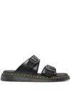 Dr. Martens Zebrillus Myles Leather Sandals In Black Brando