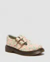 Dr. Martens' Junior 8053 Floral Leather Mary Jane Shoes In Multi