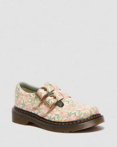 Dr. Martens' Junior 8053 Floral Leather Mary Jane Shoes In Multi