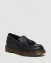 Dr. Martens' Junior Adrian Softy T Leather Tassel Loafers In Black