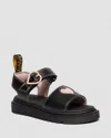Dr. Martens' Junior Marlow Hearts Leather Sandals In Pink