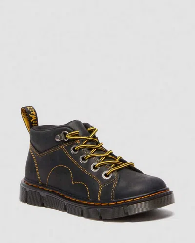 Dr. Martens' Junior Raffe Church Wyoming Leather Boots In Black