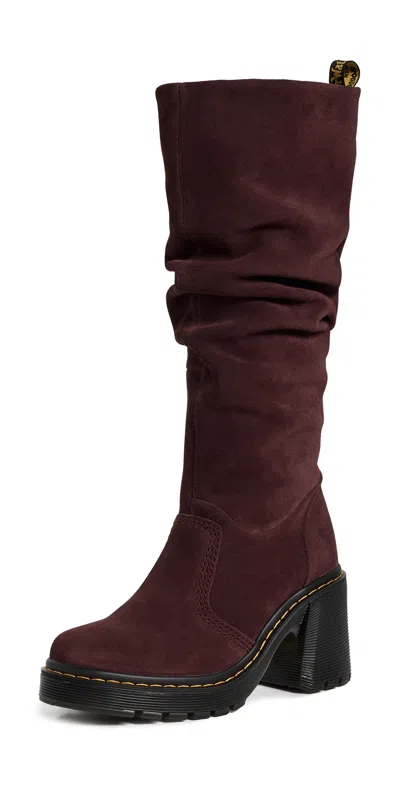 Dr. Martens Kasey Pull On Boots Spiced Brown In Burgundy