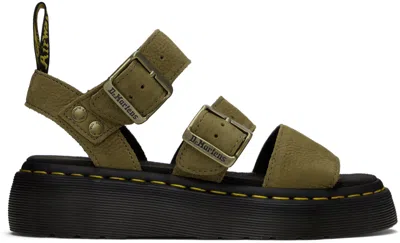 Dr. Martens' Khaki Gryphon Quad Sandals In Muted Olive