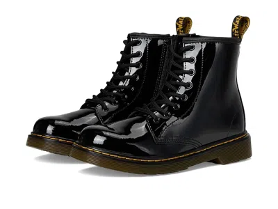 Dr. Martens Kid's Collection 1460 J Kid's Shoes Black Patent Lamper : 3 Uk (us 4 Big Kid) M, Suede/leather