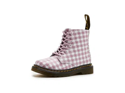 Dr. Martens Kid's Collection 1460 Pascal (toddler) Kid's Shoes White/dusty Rose Gingham : 7 Uk (us 8 Toddler) M, Leather