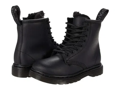 Dr. Martens Kid's Collection 1460 Serena Mono T Kid's Shoes Black Republic Wp : 9 Uk (us 10 Toddler) M, Leather/suede