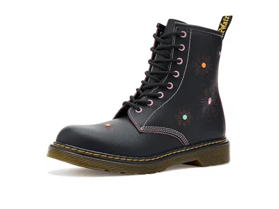 Dr. Martens Kid's Collection 1460 Y Kids Shoes Black/dusty Rose : 4 Uk (us 5 Big Kid) M, Leather/textile