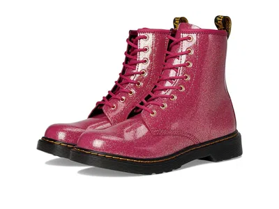 Dr. Martens Kid's Collection 1460 Y Kids Shoes Fuchsia/silver/gold Glitter : 5 Uk (us 6 Big Kid) M, Leather