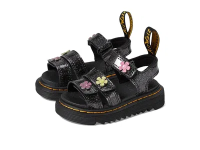 Dr. Martens Kid's Collection Klaire T Kid's Shoes Black Glitter : 9 Uk (us 10 Toddler) M, Leather