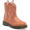Dr. Martens' Junior Strixton Leather Pull-on Boots In Dark Tan Classic Nappaa