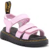 Dr. Martens' Touch-strap Leather Sandals In Pale Pink Athena