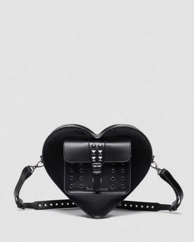 Dr. Martens' Kiev Leather Hardware Heart Shaped Bag In Black