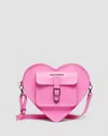 Dr. Martens' Kiev Leather Hardware Heart Shaped Bag In Rosa