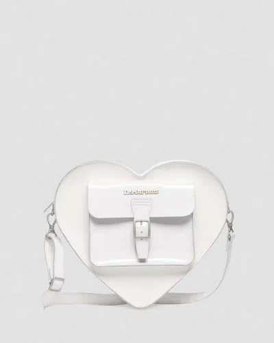 Dr. Martens' Kiev Leather Hardware Heart Shaped Bag In White