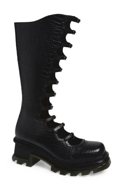 Dr. Martens Kiki Dmxmj Cutout Lug Boot In Black