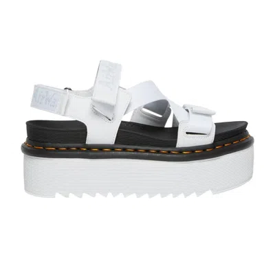 Pre-owned Dr. Martens' Dr. Martens Kimber Logo Webbing Strap Sandal 'white' | Men's Size 4