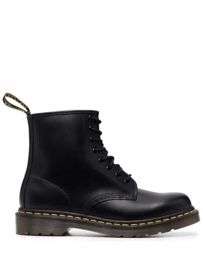 Dr. Martens Lace-up Black Ankle Boots With Rounded Toe