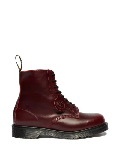 Dr. Martens Lace-up Boots In Burgundy
