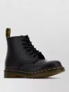 Dr. Martens Lace Up Leather Ankle Boots Pull Tab In Black