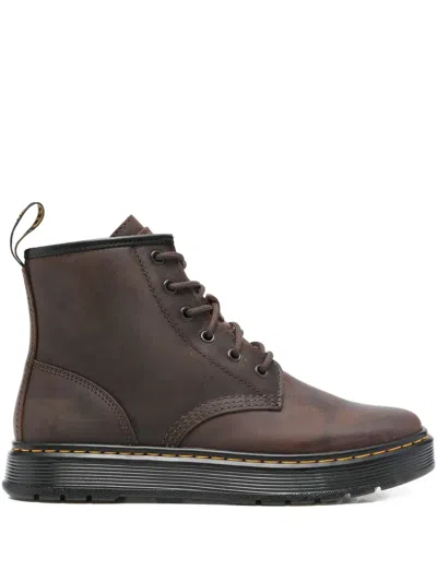 Dr. Martens Lace-up Leather Boots In Brown