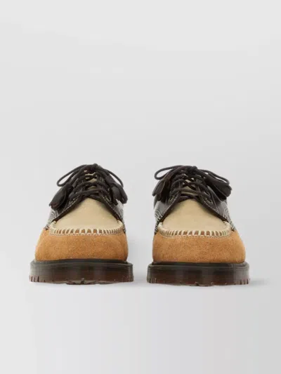 Dr. Martens' Lace-up Shoes With Round Toe And Textured Sole In Multicolour