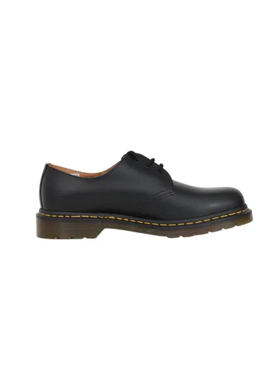 Dr. Martens Lace-up Leather Shoes With Signature Yellow Stitching In Multi