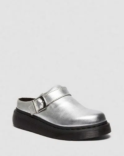 Dr. Martens' Laketen Slingback Mule In Silver