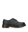 Dr. Martens' Dr. Martens 1461 Kids Junior 3 Eye School Shoes Colour: Black Softy Leather, Size: Junior 2 In Black