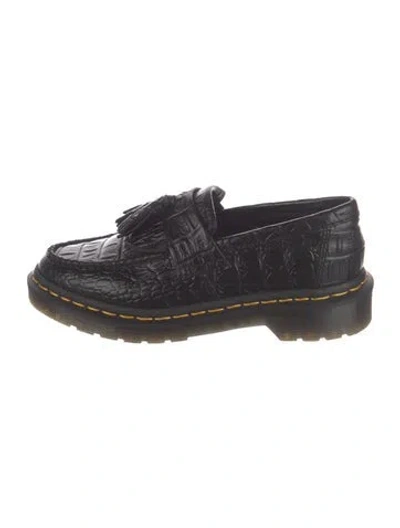 Pre-owned Dr. Martens Leather Animal Print Loafers In Blue